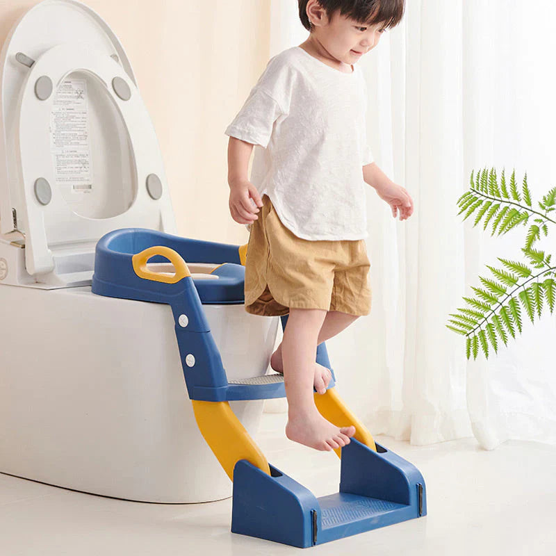 Seggiolino pieghevole per bambini per una facile toilette 